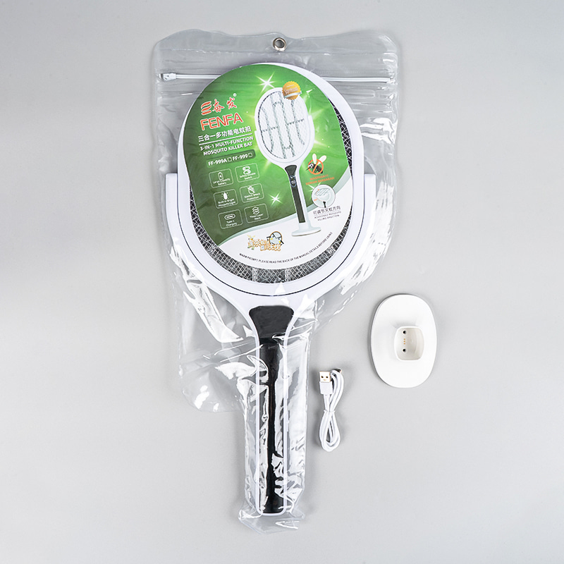 FF-999A 1200mAh 단색 자수 LED 모기채찍기 접이식 디스플레이 USB 충전식 FF-999A 1200mAh 단색 자수 LED 모기채찍기 접이식 디스플레이 USB 충전식